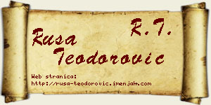 Rusa Teodorović vizit kartica